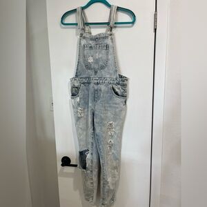 Forever 21 Woman’s Distressed Overalls Size Small